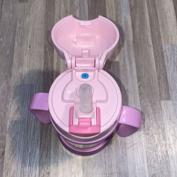 Disney Minnie Mouse Daisy Duck thermos travel toddler cup two handle soft straw - Picture 7 of 8